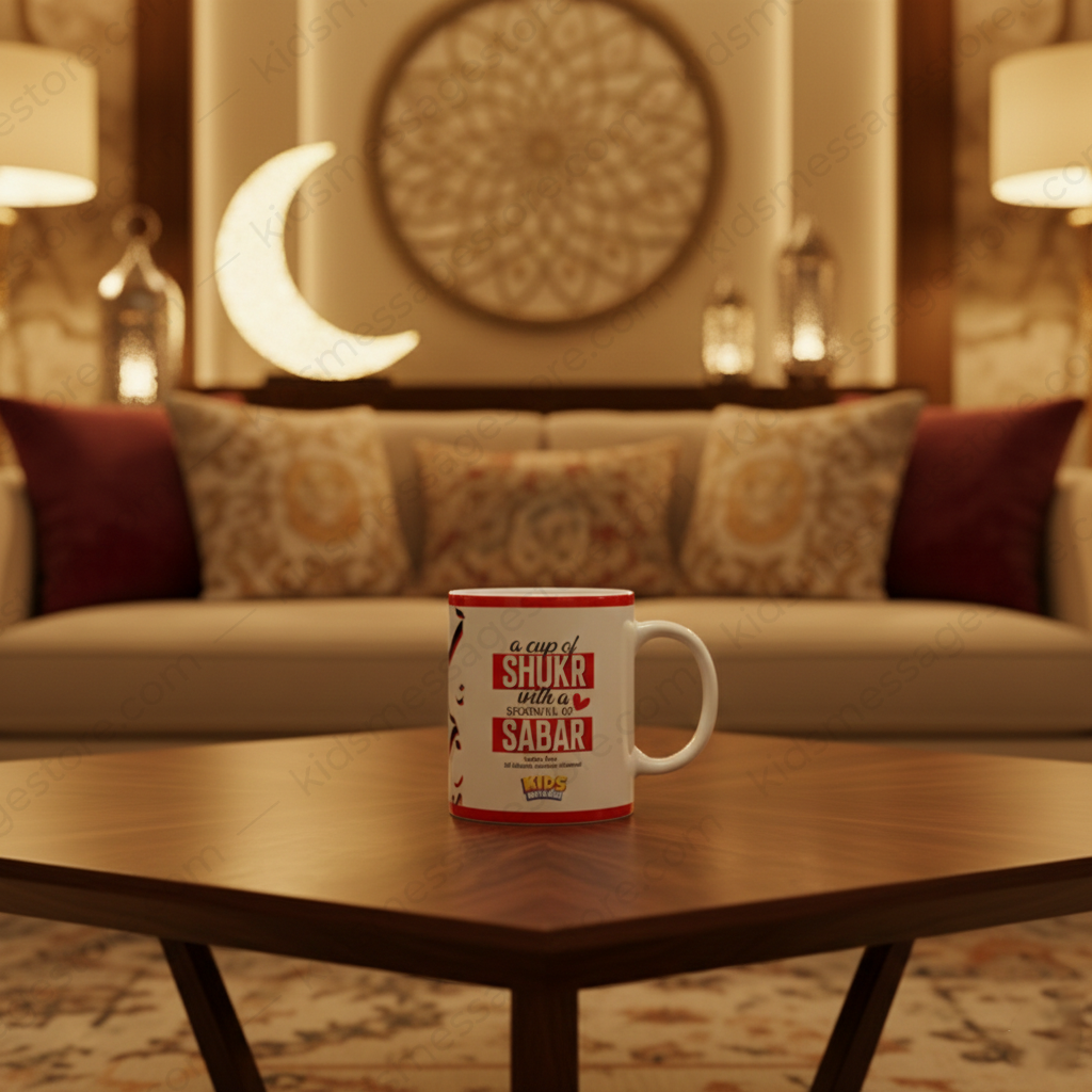 A Cup of Shukr & Sabar Islamic Mug | Ceramic Coffee Mug 300ml