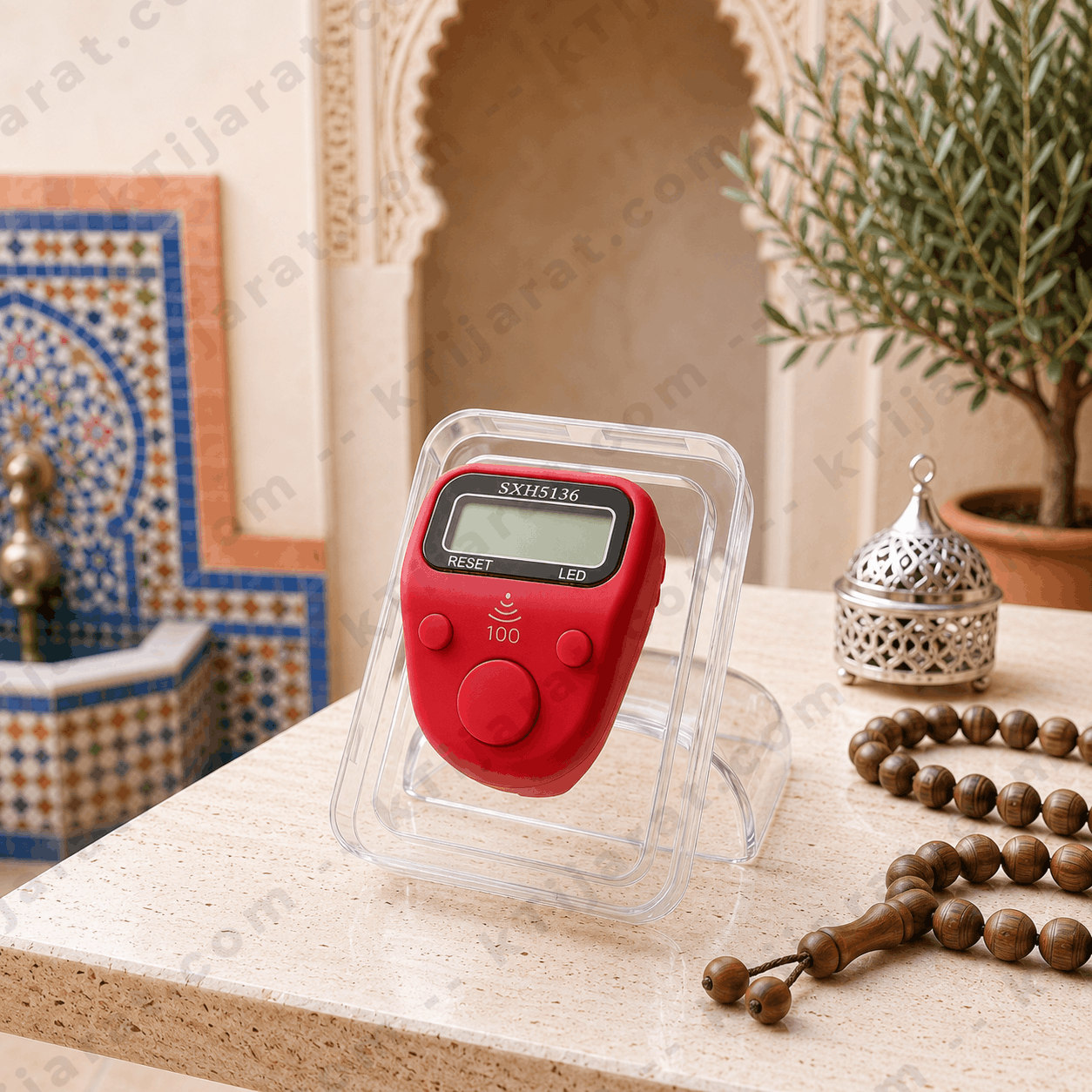 Ktijarat Digital Finger Tasbih Counter Ring | Electronic Zikr Counter with LED Display | Finger Prayer Counter for Dhikr & Tasbeeh