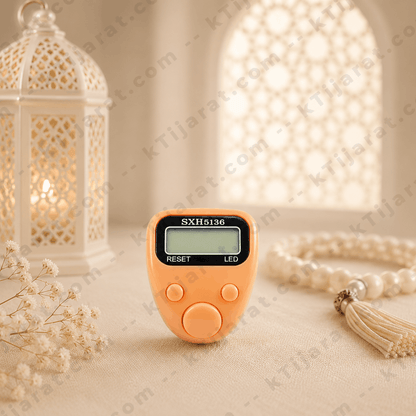 Ktijarat Digital Finger Tasbih Counter Ring | Electronic LED Zikr Counter | Portable Prayer Clicker for Dhikr & Tasbeeh