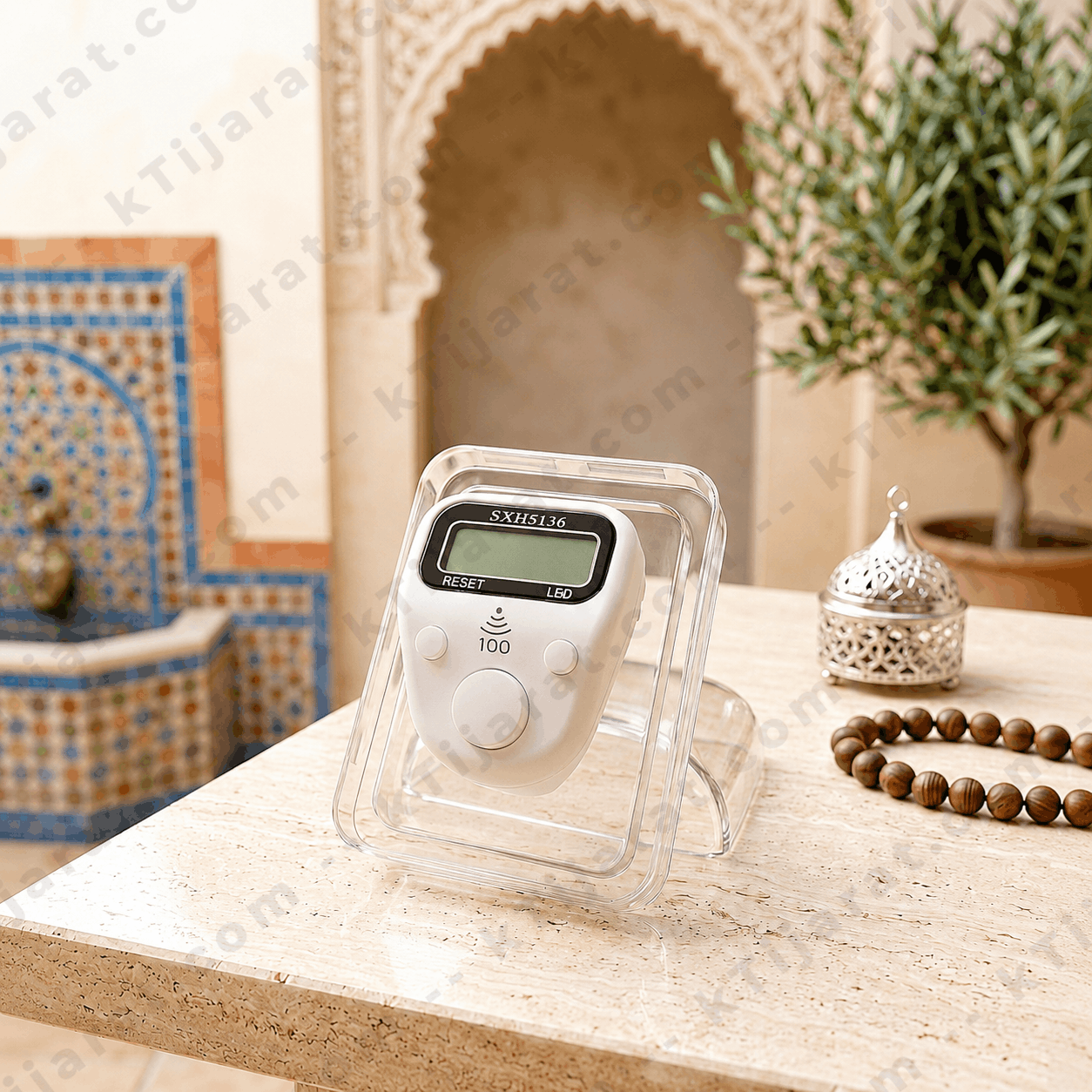 Ktijarat Digital Finger Tasbih Counter Ring | Electronic Zikr Counter with LED Display | Finger Prayer Counter for Dhikr & Tasbeeh