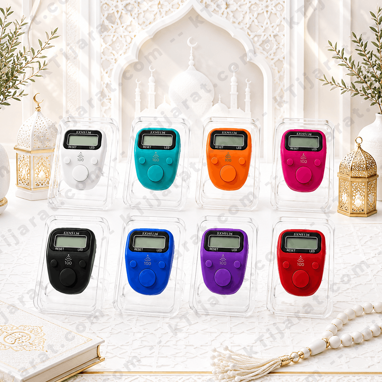 Ktijarat Digital Finger Tasbih Counter Ring | Electronic Zikr Counter with LED Display | Finger Prayer Counter for Dhikr & Tasbeeh