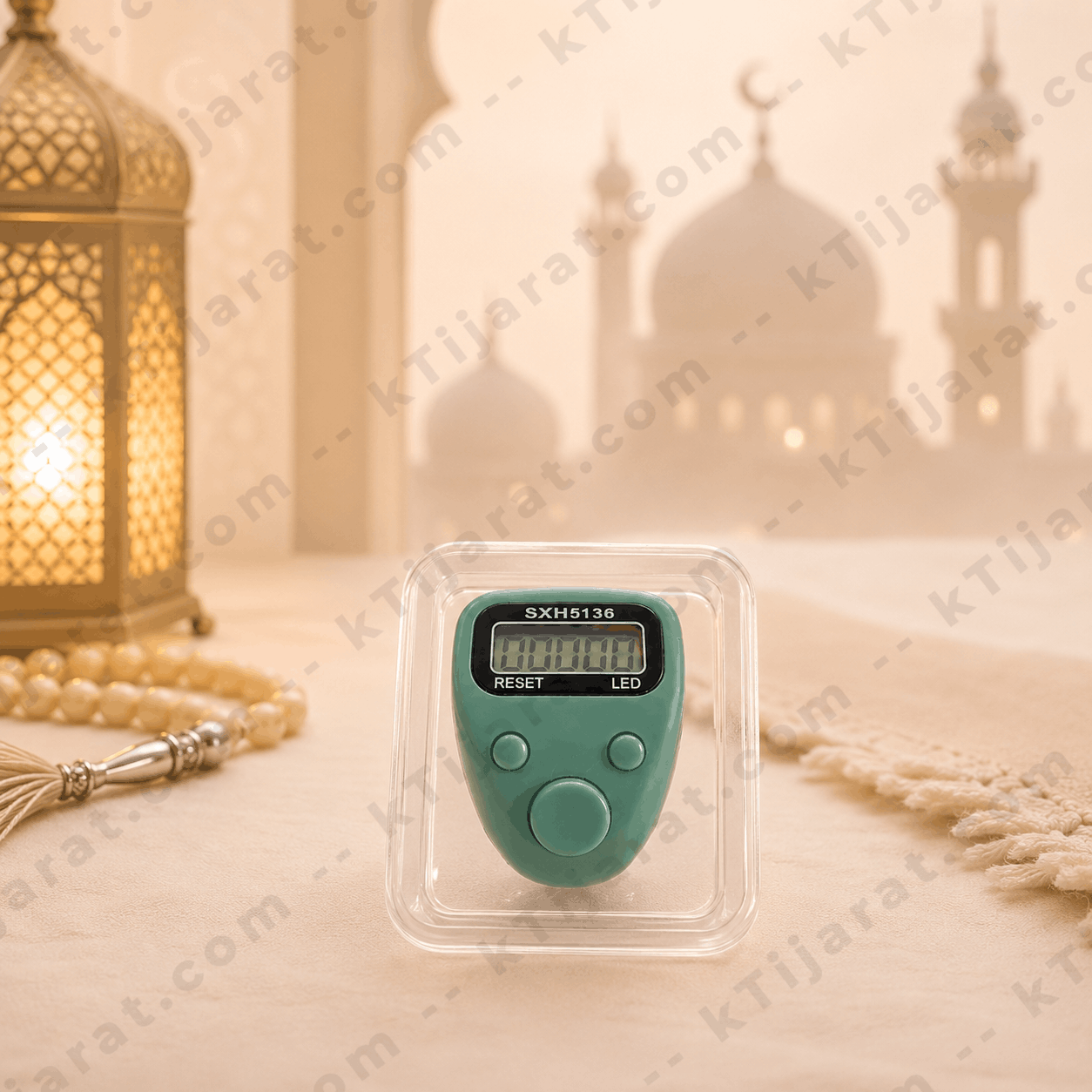 Ktijarat Digital Finger Tasbih Counter Ring | Electronic LED Zikr Counter | Portable Prayer Clicker for Dhikr & Tasbeeh