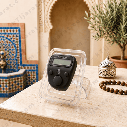 Ktijarat Digital Finger Tasbih Counter Ring | Electronic Zikr Counter with LED Display | Finger Prayer Counter for Dhikr & Tasbeeh