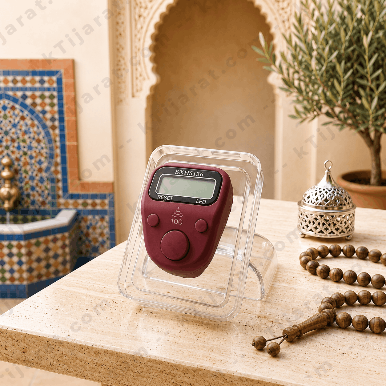 Ktijarat Digital Finger Tasbih Counter Ring | Electronic Zikr Counter with LED Display | Finger Prayer Counter for Dhikr & Tasbeeh