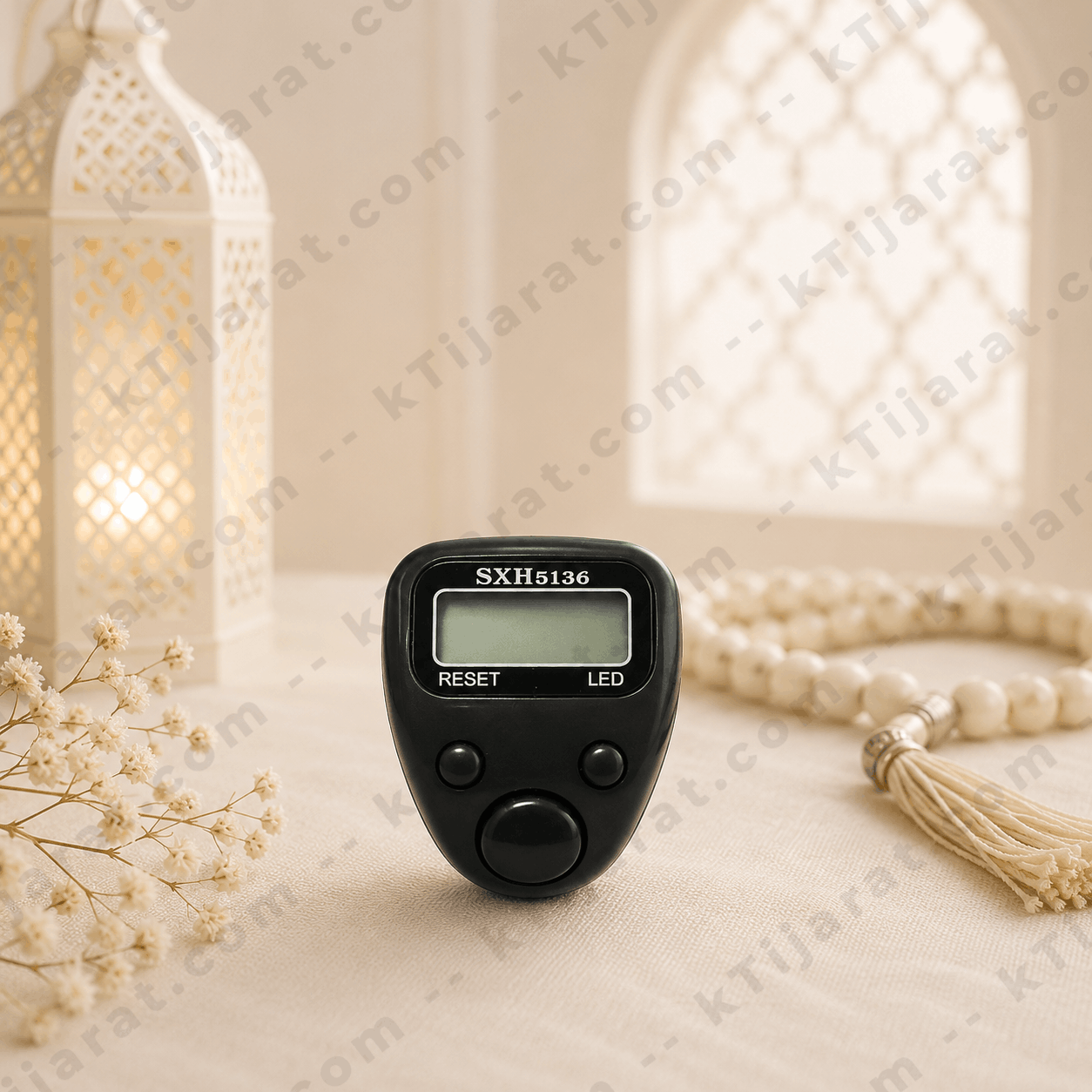 Ktijarat Digital Finger Tasbih Counter Ring | Electronic LED Zikr Counter | Portable Prayer Clicker for Dhikr & Tasbeeh