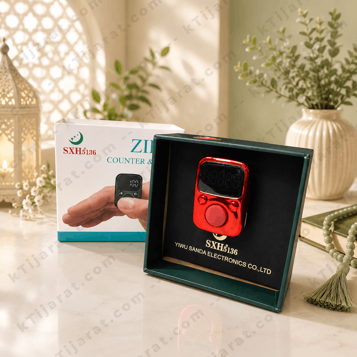 KTijarat Smart Digital Tasbeeh Zikr Ring Counter with OLED Display | Electronic Finger Prayer Counter for Tasbih, Salah & Hajj