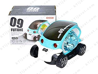 Labbaik 09 Future Car 360 Rotating Toy Car with Spinning Wheels and Action-Packed Movement for Kids