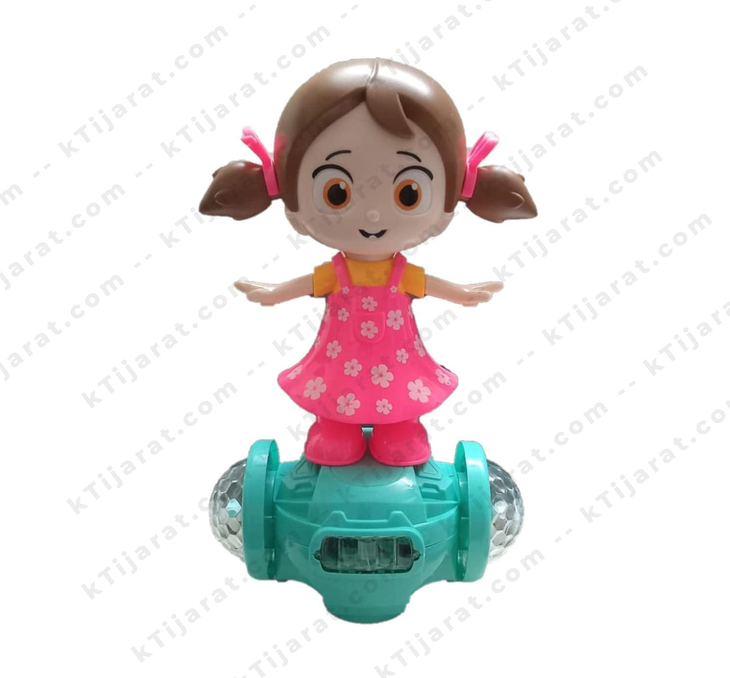 Labbaik 360 Degree Rotating sound Girl Toy, Doll with Flashing Lights & Bump and Go Action, Activity Play Center Toy for Kid