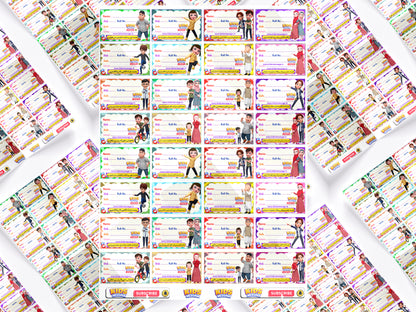 Kid’s School Note Book Labels With islamic thought