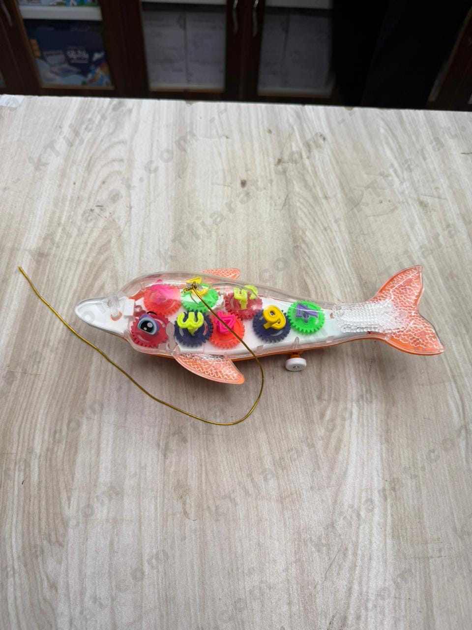 Labbaik Islamic Gear Fish Toy with Transparent Body, Rotating Colourful Gears, Light and Sound Effects, Bump and Go Action, for Ages 3+ |